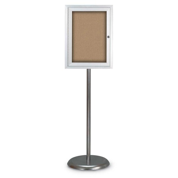 United Visual Products Corkboard, Double Door, Radius Frame, 48x36", Bronze/Summer Tan Forbo UV7003-BRONZE-FORBO - main